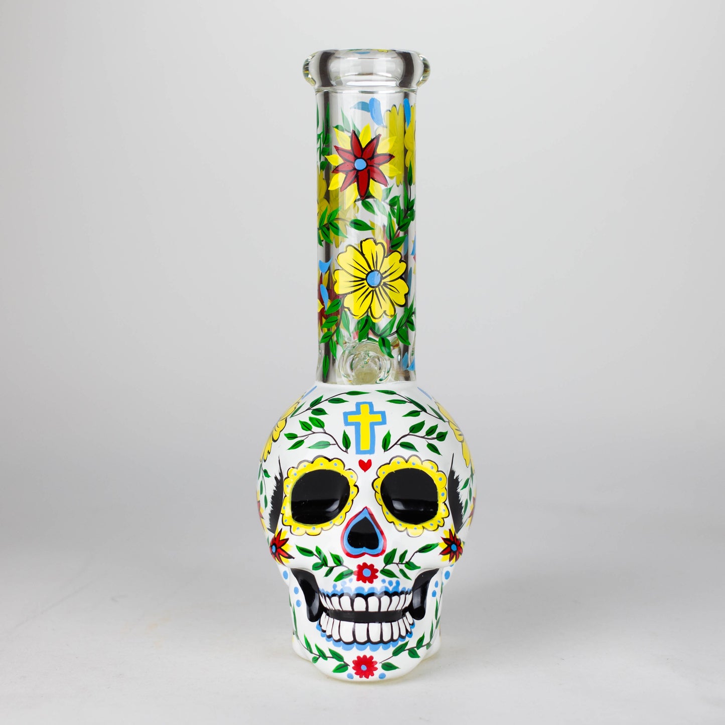 9" Sugar Skull-Themed glass bong [SK Series]_5