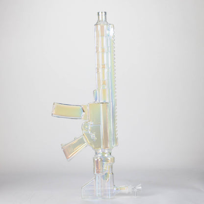 22" Electroplated Machin gun Design Glass Bong with Display Stand [GU003]_4