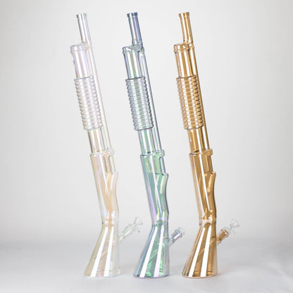 27" Electroplated Shotgun Design Glass Bong with Display Stand [GU004]_0