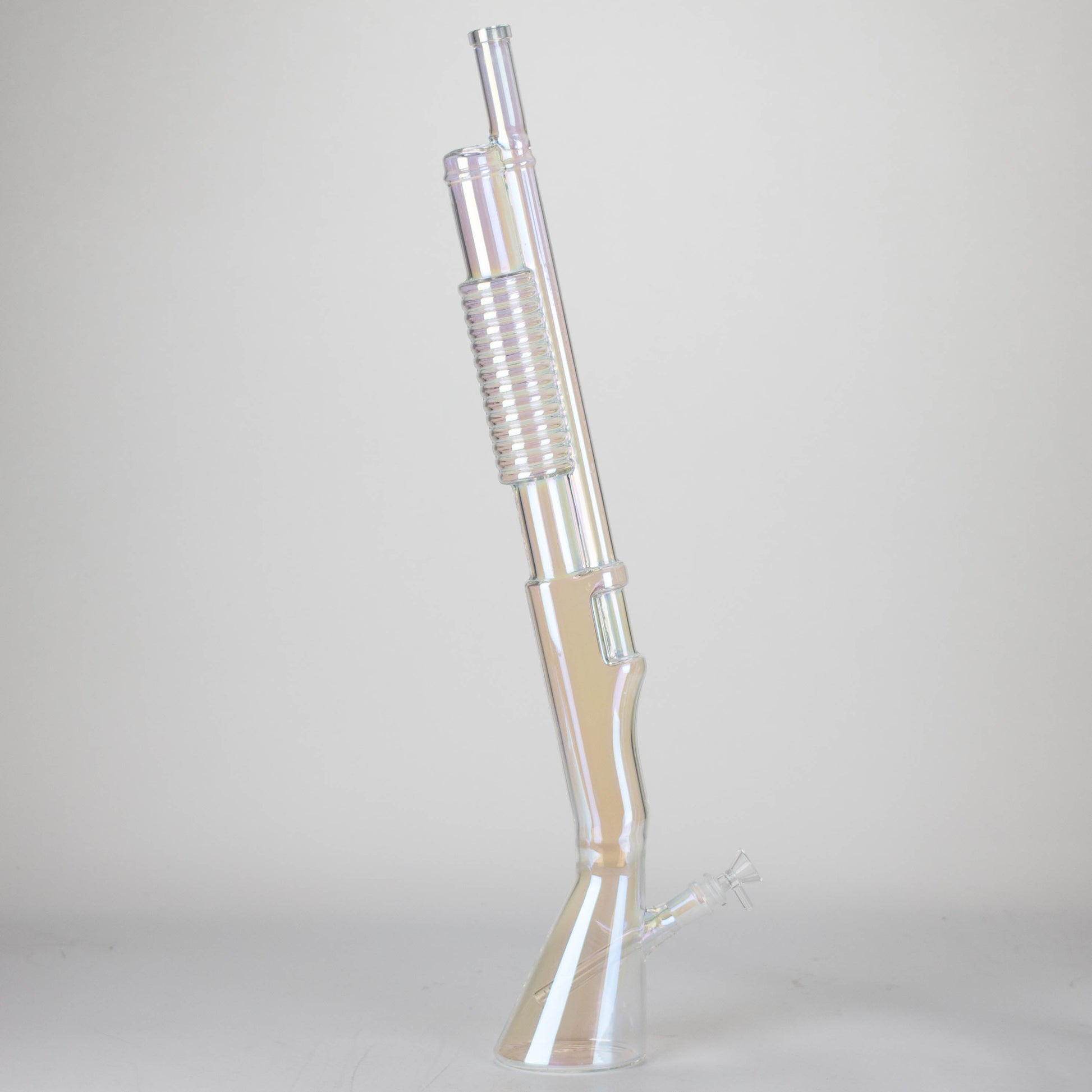 27" Electroplated Shotgun Design Glass Bong with Display Stand [GU004]_4