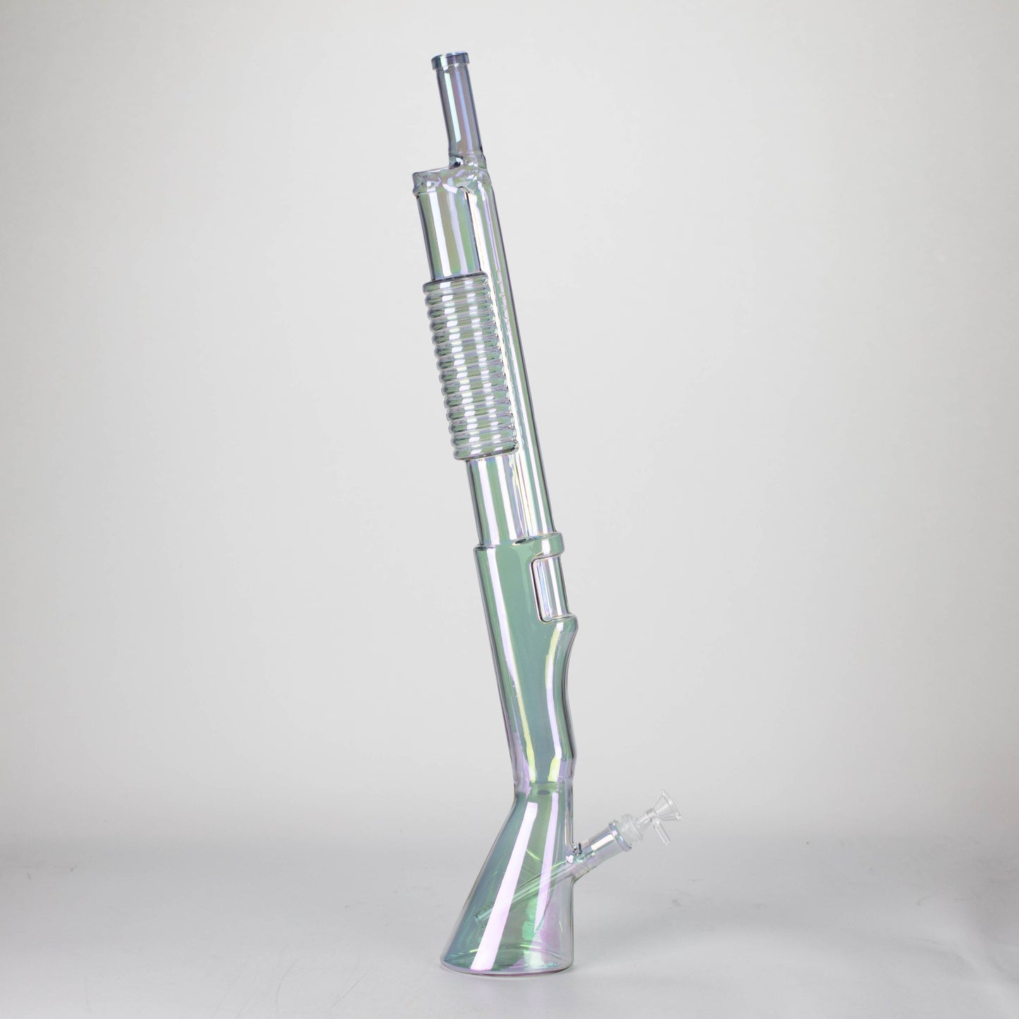 27" Electroplated Shotgun Design Glass Bong with Display Stand [GU004]_3