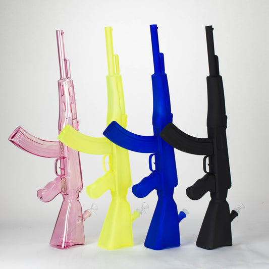 27" Painted AK-47 Design Glass Bong with Display Stand [GU005]_0