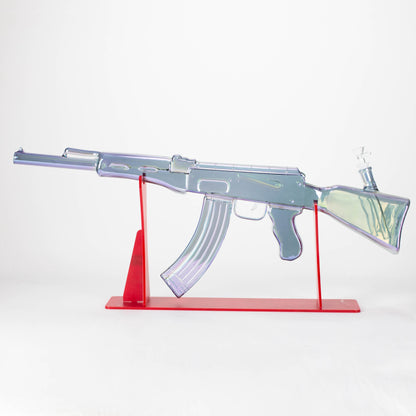 27" Electroplated AK-47 Design Glass Bong with Display Stand [GU001]_1