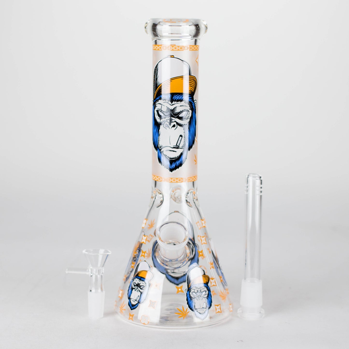 10" Gorilla Designs Glow In The Dark beaker bong In the Box