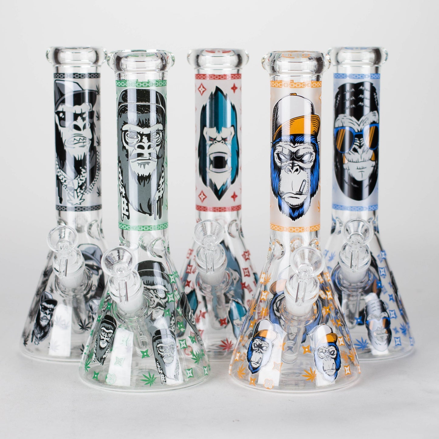10" Gorilla Designs Glow In The Dark beaker bong In the Box