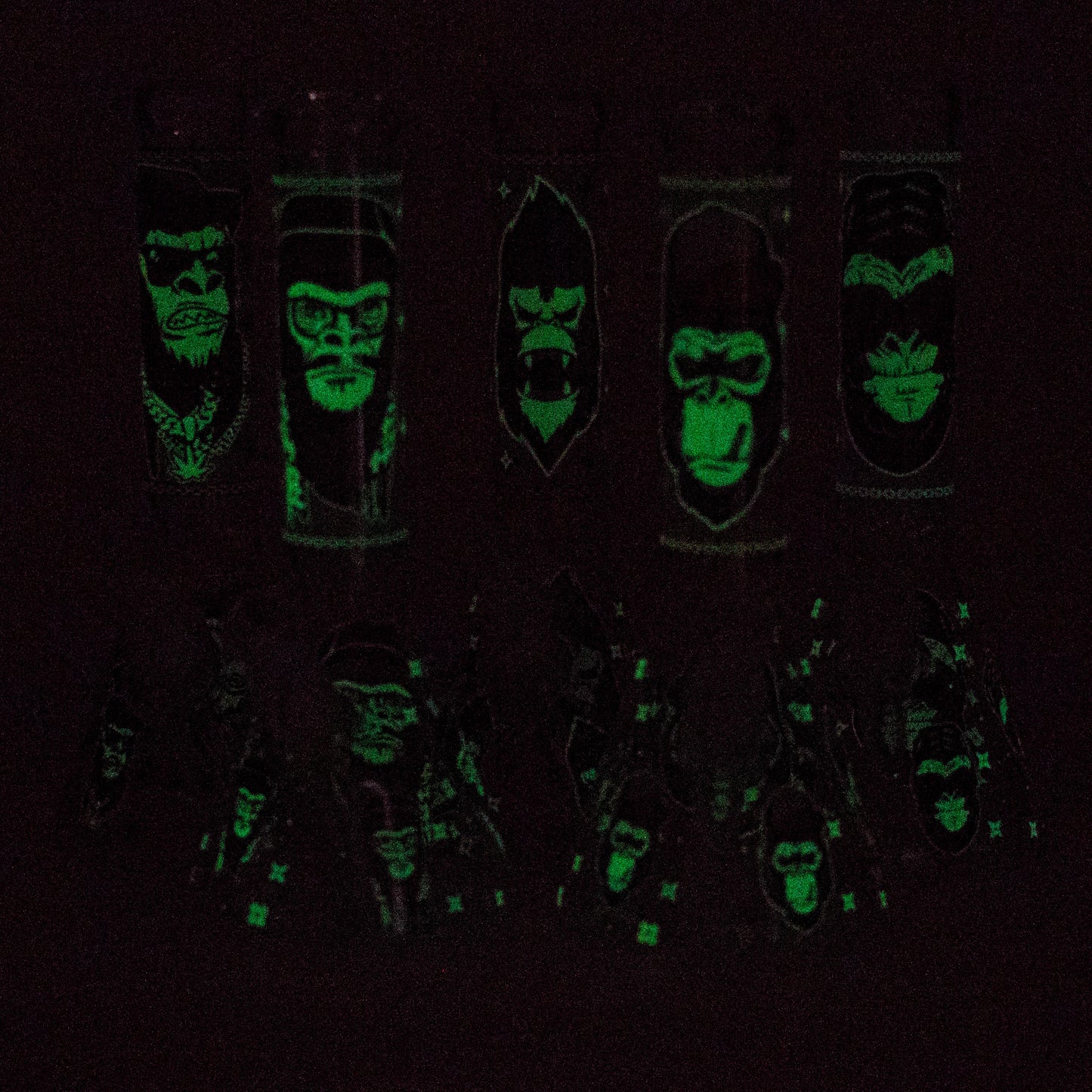10" Gorilla Designs Glow In The Dark beaker bong In the Box