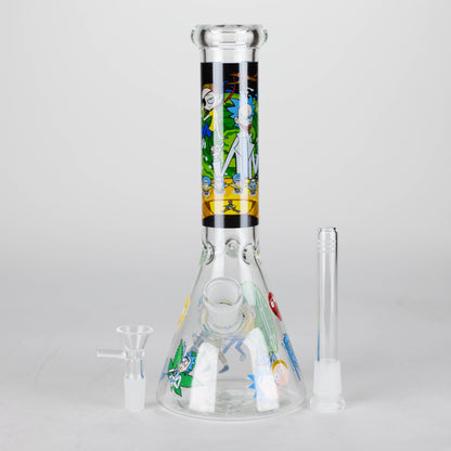 10" Cartoon Designs Glow In The Dark beaker bong In the Box