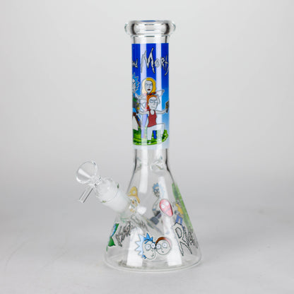 10" Cartoon Designs Glow In The Dark beaker bong In the Box