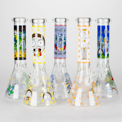 10" Cartoon Designs Glow In The Dark beaker bong In the Box