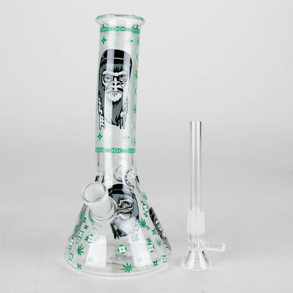 8.5" Gorilla Designs Glow In The Dark beaker bong In the Box