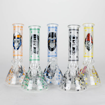 8.5" Gorilla Designs Glow In The Dark beaker bong In the Box