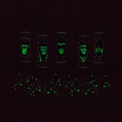 8.5" Gorilla Designs Glow In The Dark beaker bong In the Box