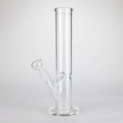 12" Clear Straight Tube Bong