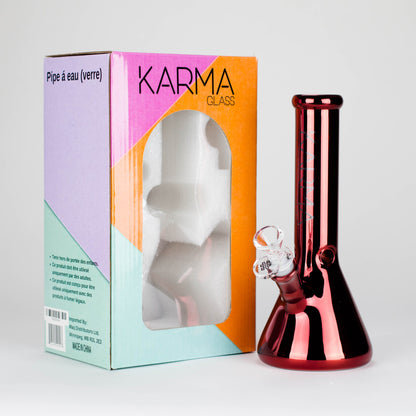 Karma | Glass Bong 9" Beaker Metallic