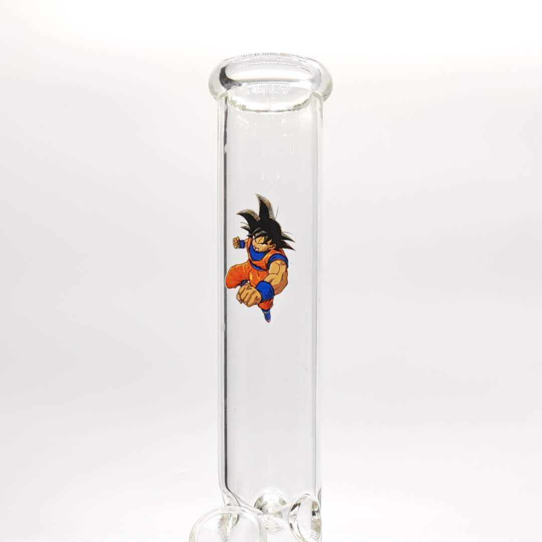 12"  44mm Tube 4mm Cartoon Design Beaker Bong