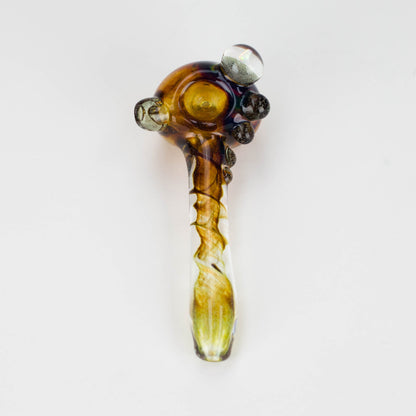Shine Glassworks | Deluxe Frit Pipe with Large Opal - Made in Canada