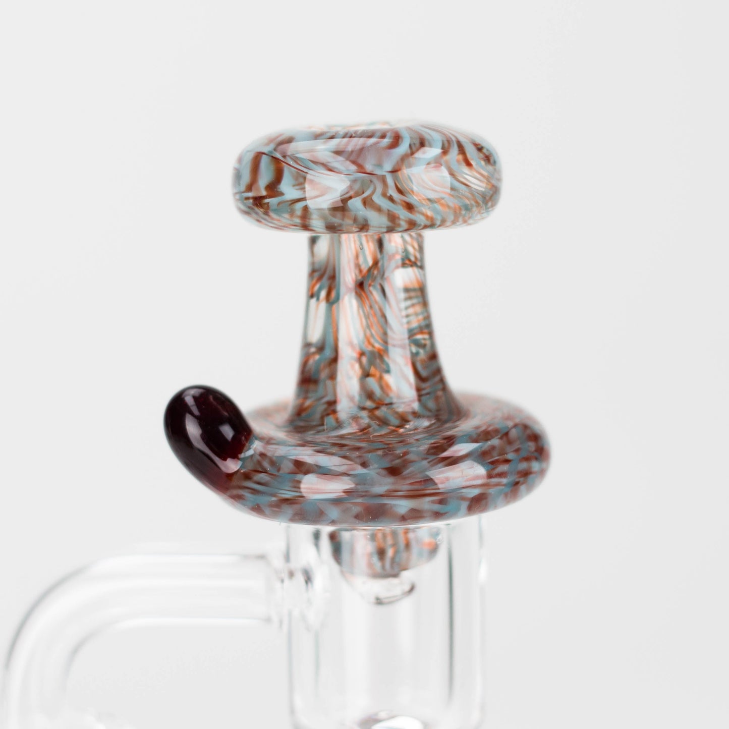 Shine Glassworks | Large Latticino Directional Carb Cap - Made in Canada