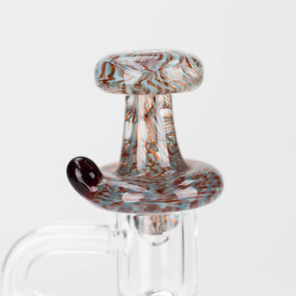 Shine Glassworks | Large Latticino Directional Carb Cap - Made in Canada