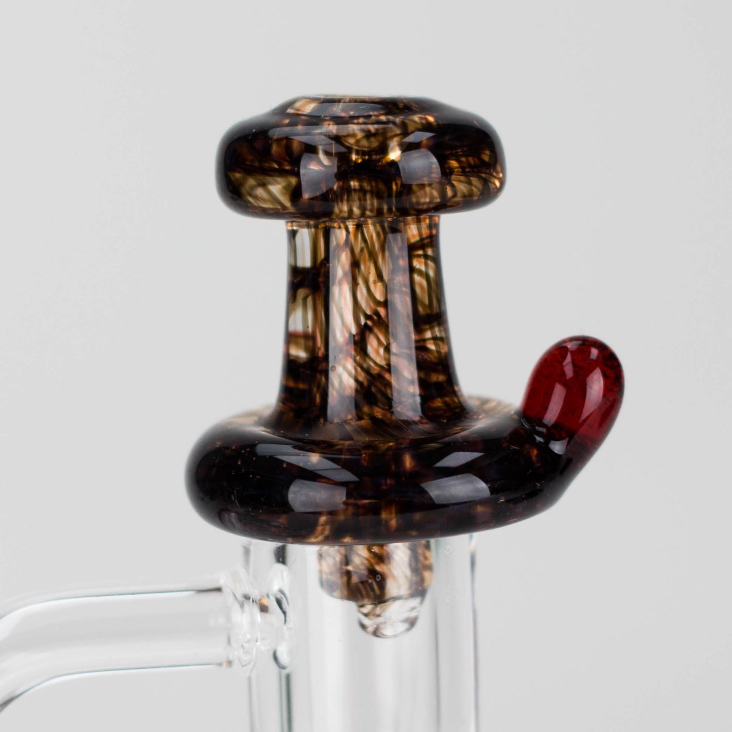 Shine Glassworks | Large Latticino Directional Carb Cap - Made in Canada