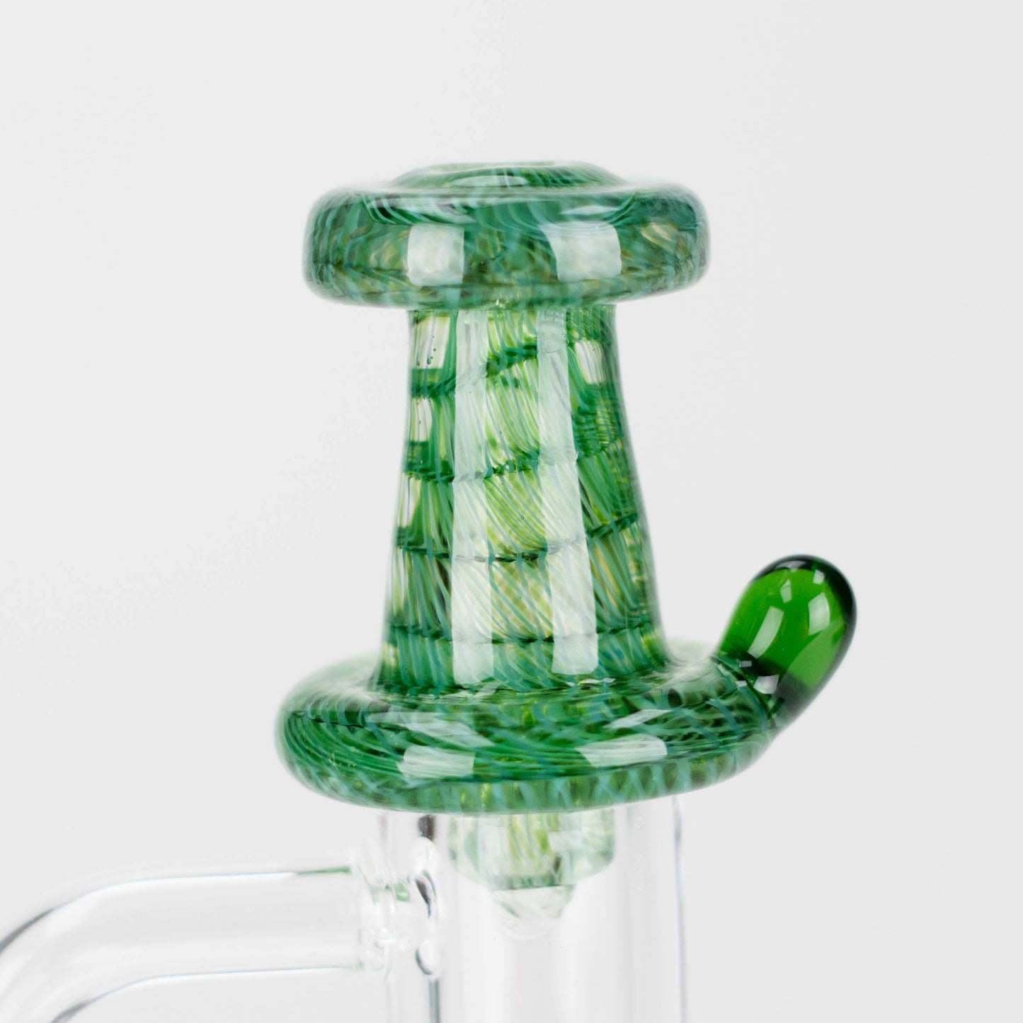 Shine Glassworks | Large Latticino Directional Carb Cap - Made in Canada