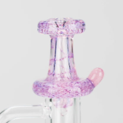 Shine Glassworks | Large Latticino Directional Carb Cap - Made in Canada