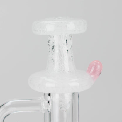 Shine Glassworks | Large Latticino Directional Carb Cap - Made in Canada