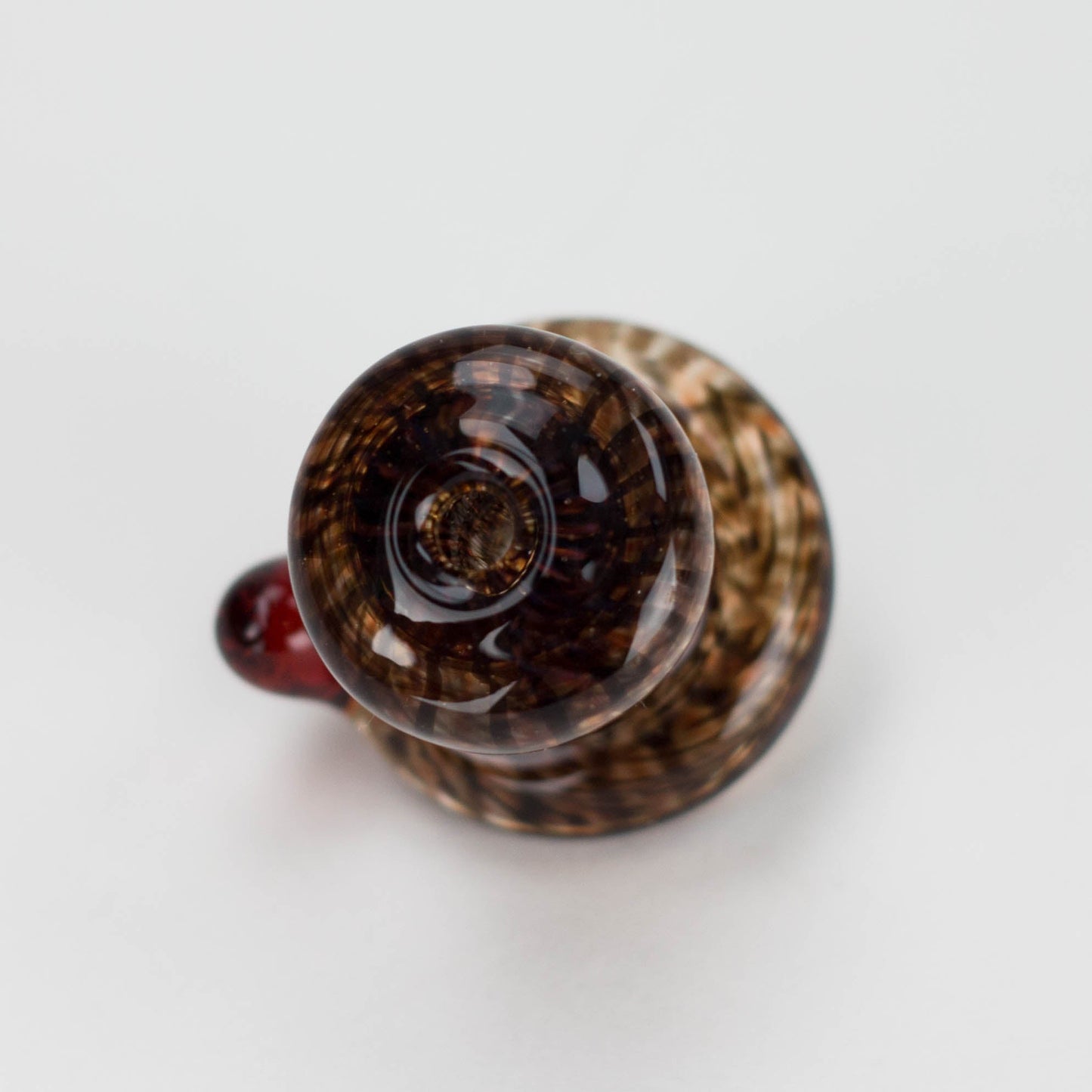 Shine Glassworks | Large Latticino Directional Carb Cap - Made in Canada