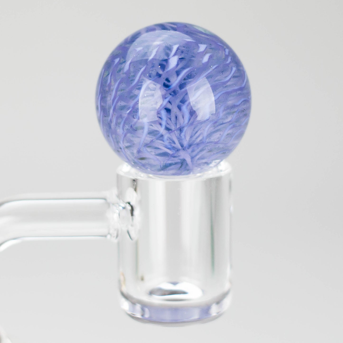 Shine Glassworks | Latticino Marble Carb Cap - Made in Canada