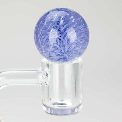 Shine Glassworks | Latticino Marble Carb Cap - Made in Canada