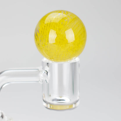 Shine Glassworks | Latticino Marble Carb Cap - Made in Canada