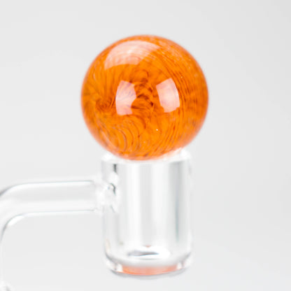 Shine Glassworks | Latticino Marble Carb Cap - Made in Canada