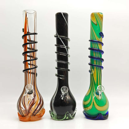 16" Soft Glass Waterbong- Assorted Colors