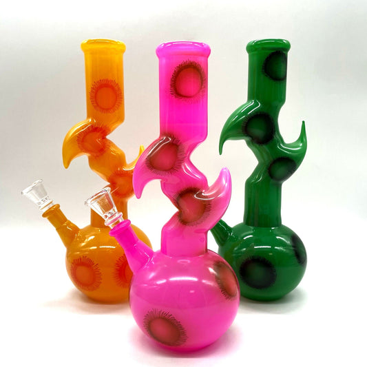 9.5" Flower Designed Bong - Assorted Color