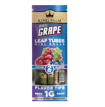 A single packet of King Palm wraps Blue Grape flavor
