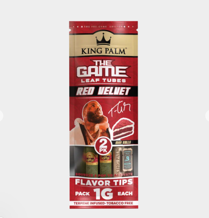 A single packet of King Palm The Game special edition wraps Red Velvet flavor