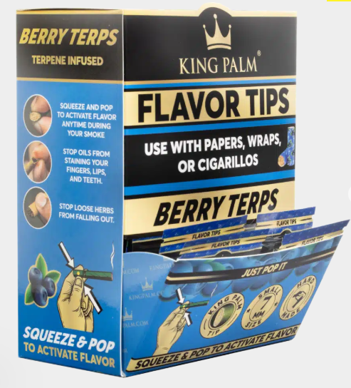 Box of King Palm Flavor Tips Berry Terps flavor