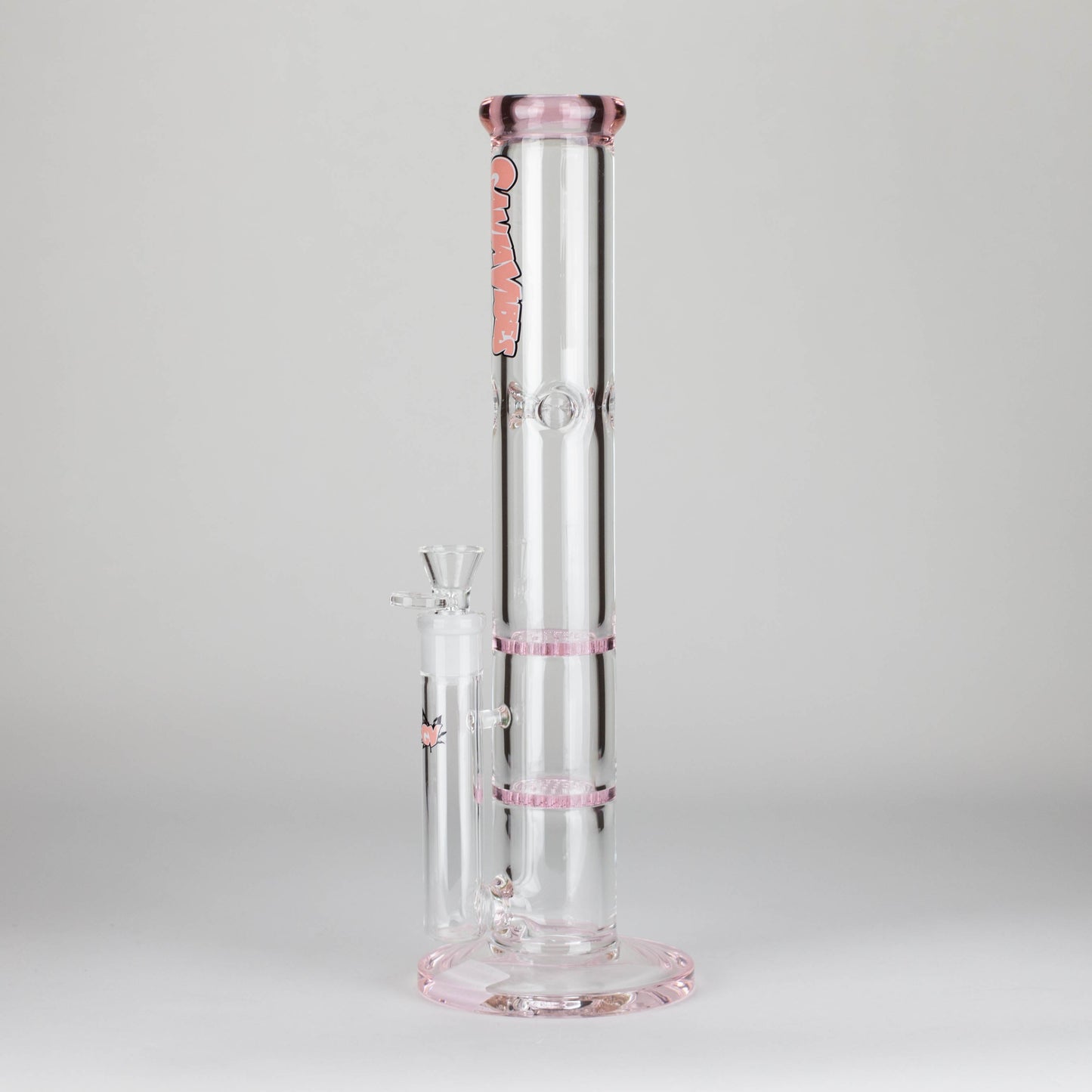 Ganjavibes | Honeycomb 14" Two Disk Percolator Glass Bong By Irie Vibes Series
