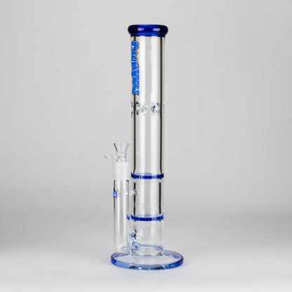 Ganjavibes | Honeycomb 14" Two Disk Percolator Glass Bong By Irie Vibes Series