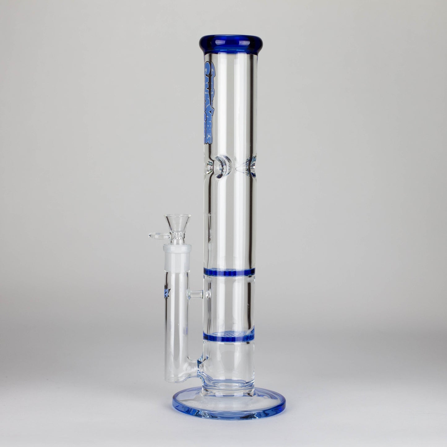 Ganjavibes | Honeycomb 14" Two Disk Percolator Glass Bong By Irie Vibes Series