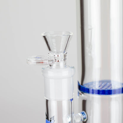 Ganjavibes | Honeycomb 14" Two Disk Percolator Glass Bong By Irie Vibes Series