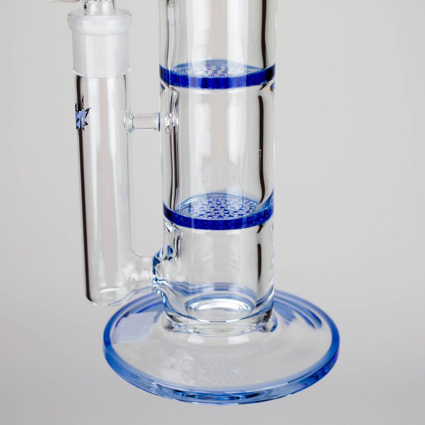Ganjavibes | Honeycomb 14" Two Disk Percolator Glass Bong By Irie Vibes Series