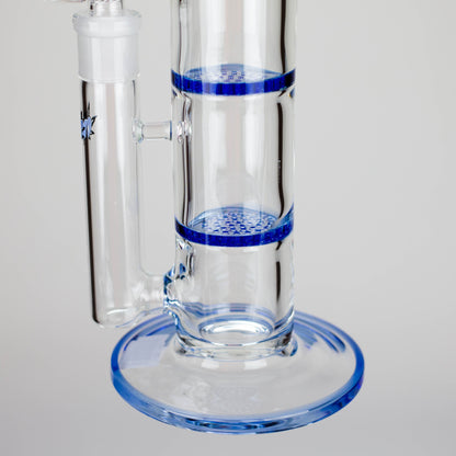 Ganjavibes | Honeycomb 14" Two Disk Percolator Glass Bong By Irie Vibes Series