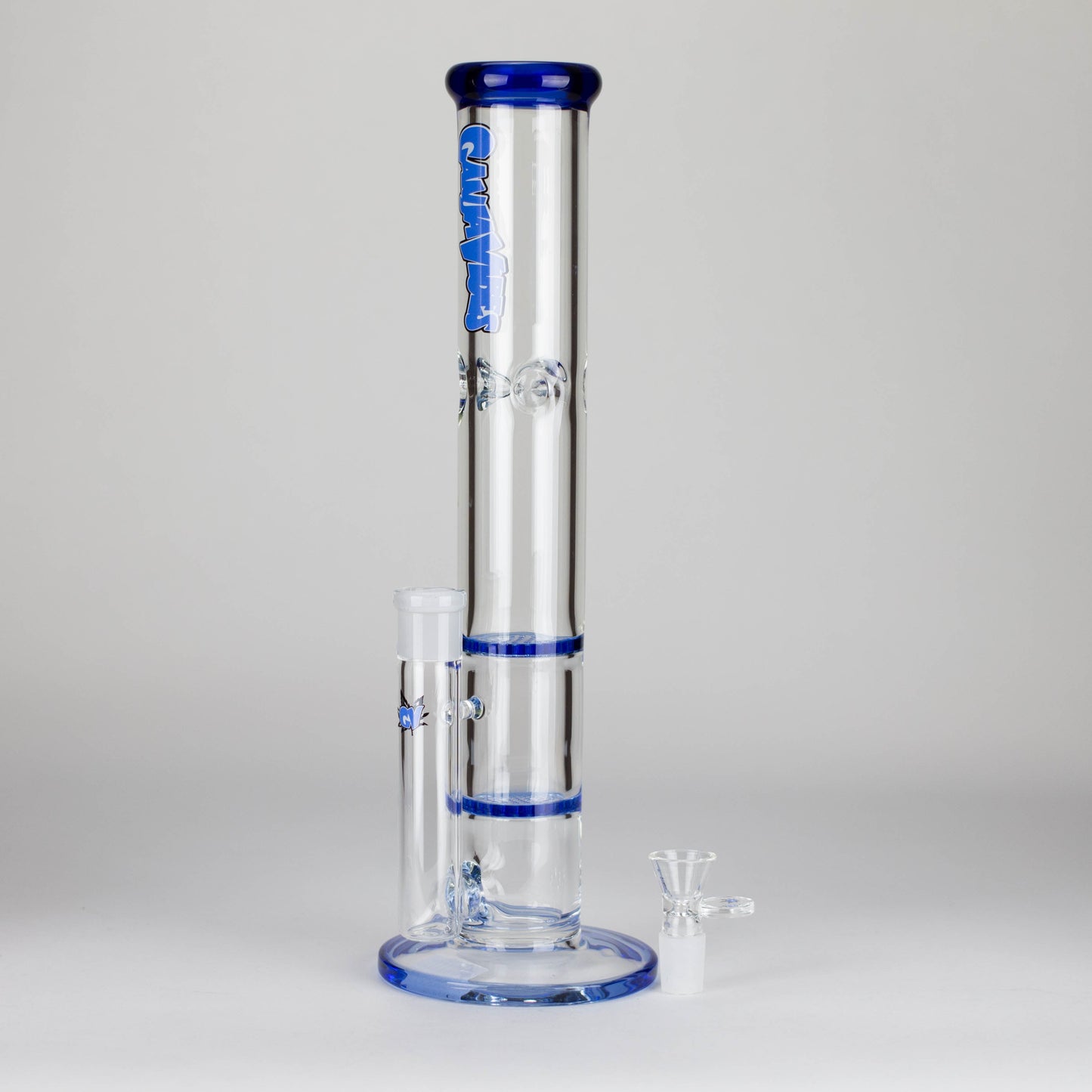 Ganjavibes | Honeycomb 14" Two Disk Percolator Glass Bong By Irie Vibes Series
