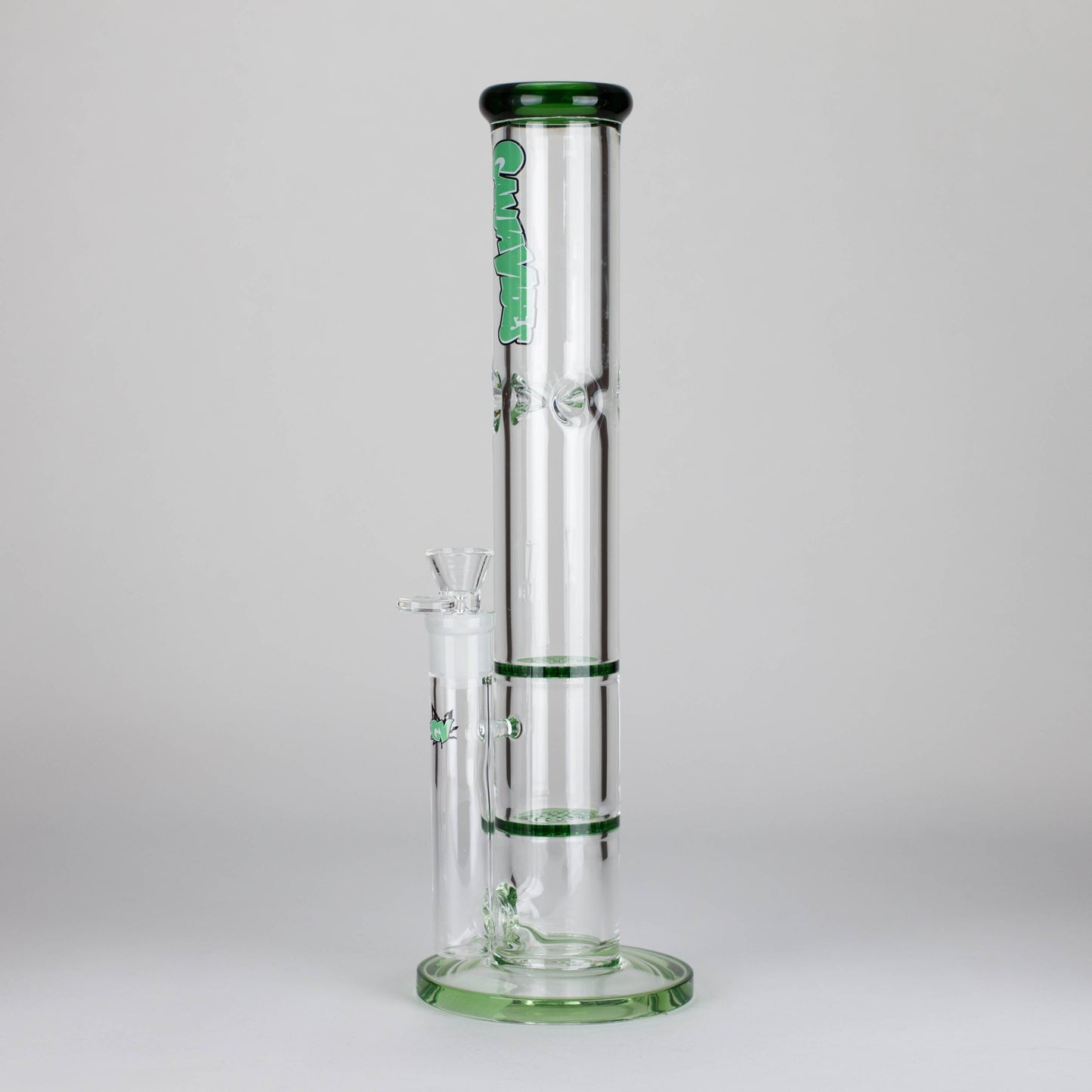 Ganjavibes | Honeycomb 14" Two Disk Percolator Glass Bong By Irie Vibes Series