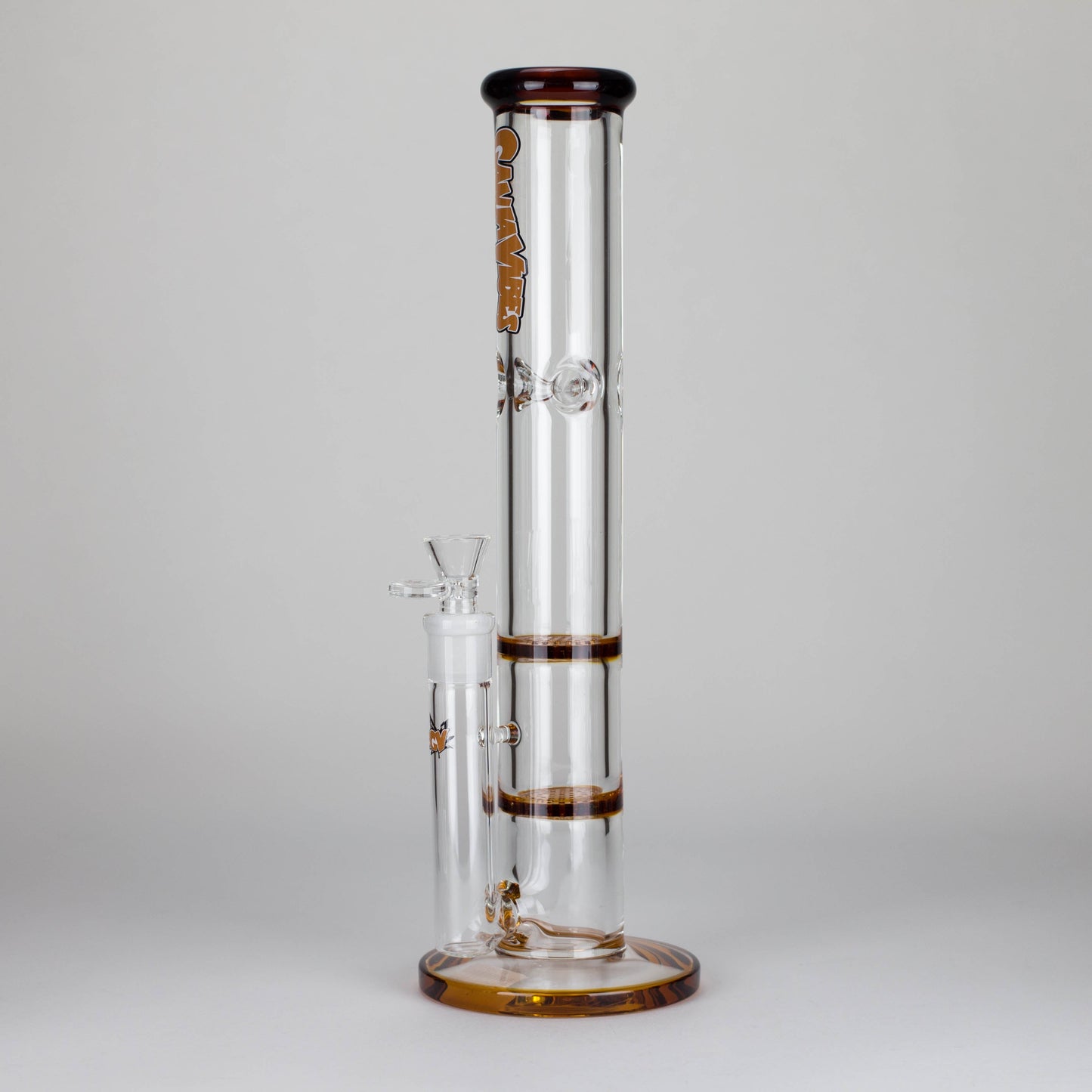Ganjavibes | Honeycomb 14" Two Disk Percolator Glass Bong By Irie Vibes Series
