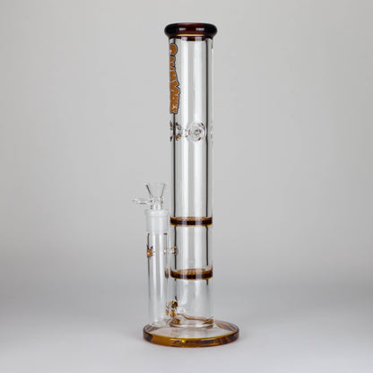 Ganjavibes | Honeycomb 14" Two Disk Percolator Glass Bong By Irie Vibes Series