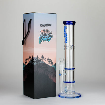Ganjavibes | Honeycomb 14" Two Disk Percolator Glass Bong By Irie Vibes Series