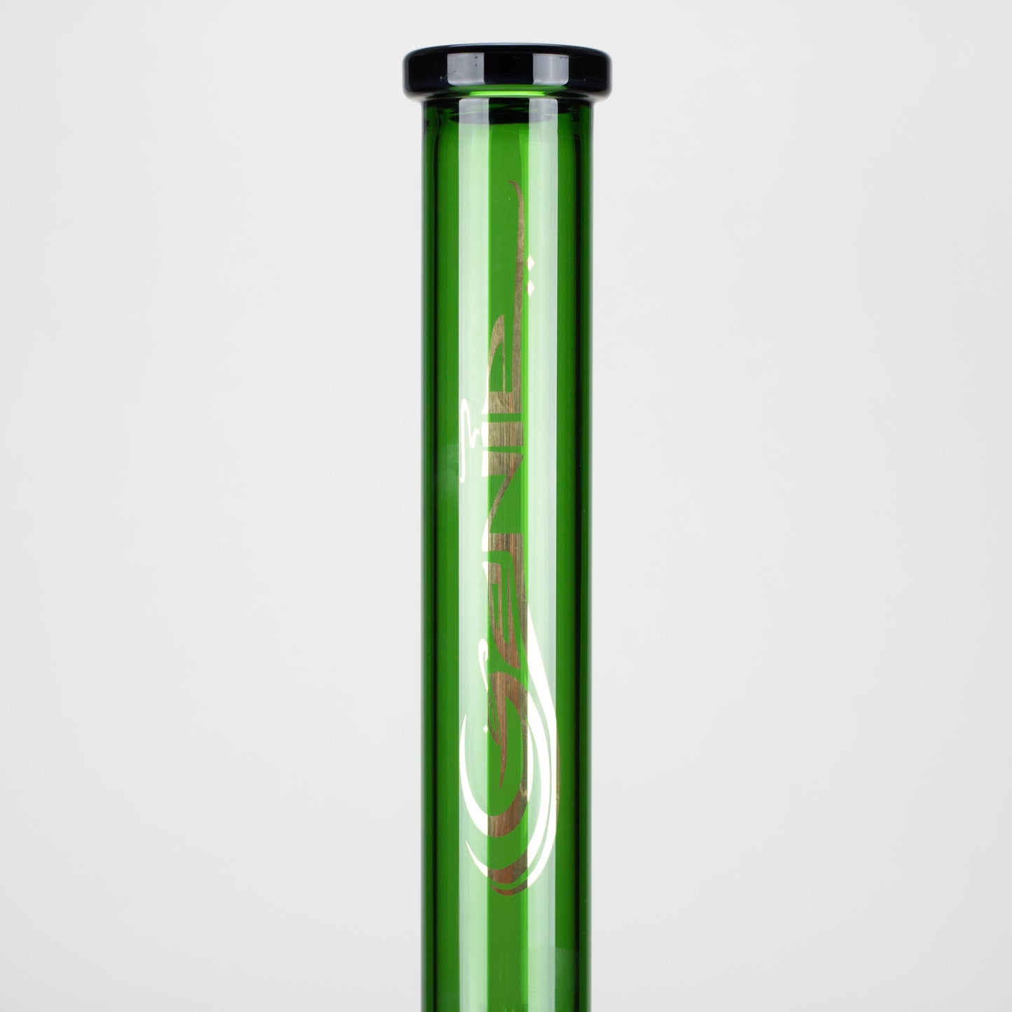 Genie | 18" 9 mm color-tube and clear-bottom beaker water bong