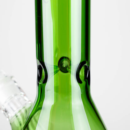 Genie | 18" 9 mm color-tube and clear-bottom beaker water bong