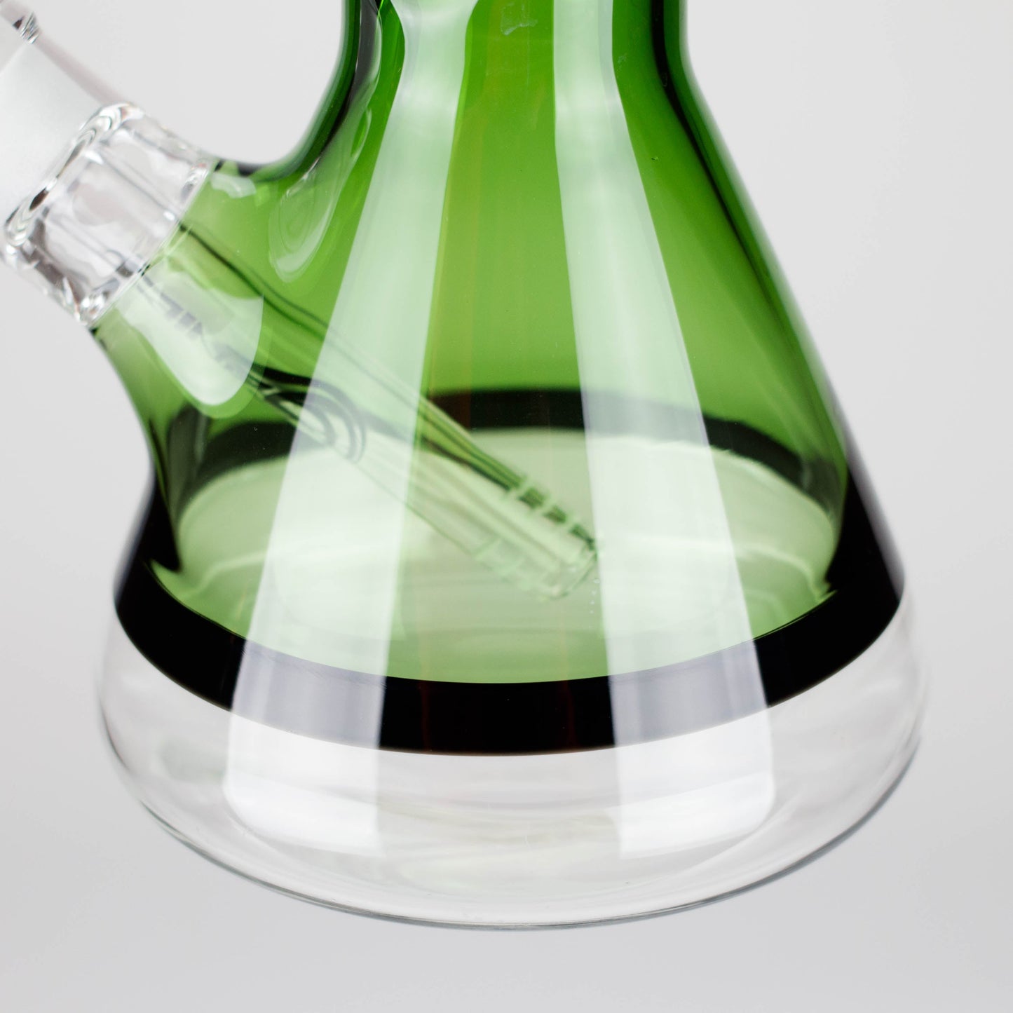 Genie | 18" 9 mm color-tube and clear-bottom beaker water bong